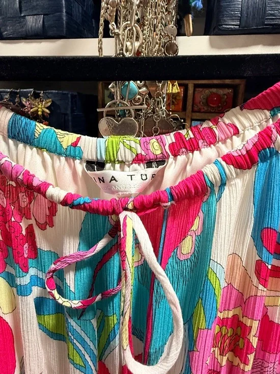 Trina Turk Floral Dress - Boho Off-Shoulder - Picture 4 of 7